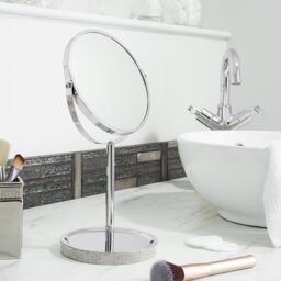 Argos Home Silver Sparkle Pedestal Mirror - 34x17cm - thumbnail 2