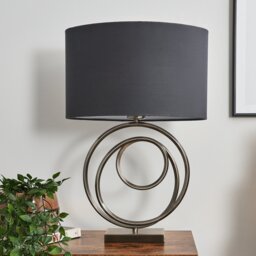 BHS Helix Table Lamp - Silver - thumbnail 1