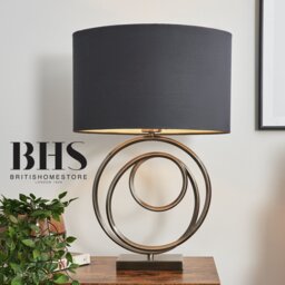 BHS Helix Table Lamp - Silver - thumbnail 2