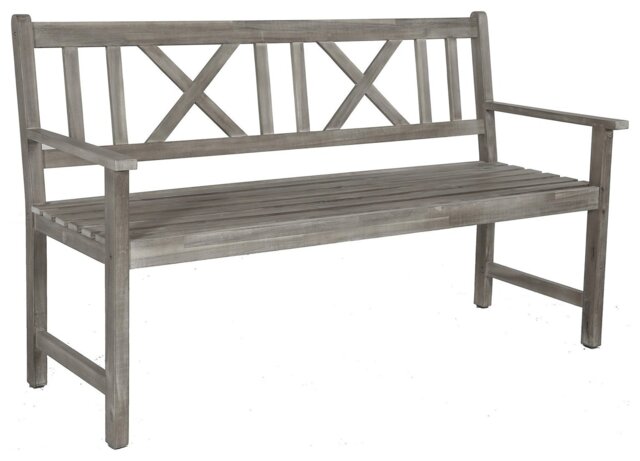 Pacific Cambridge 3 Seater Wooden Garden Bench - Grey - image 1