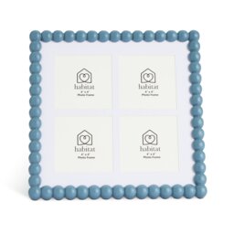 """Habitat Bobble Blue Multi Photo Wooden Square Picture Frame - 4x4""""""" - thumbnail 2