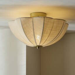 Argos Home Scalloped Uplighter Flush Ceiling light - Natural - thumbnail 2