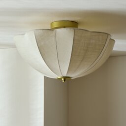 Argos Home Scalloped Uplighter Flush Ceiling light - Natural - thumbnail 1