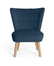 Argos Home Alexis Velvet Cocktail Chair - Navy