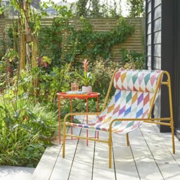 Habitat Teka Metal Garden Chair - Harlequin - thumbnail 1