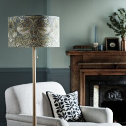 Habitat x Morris & Co Blue Strawberry Thief Lampshade - 45cm - thumbnail 1