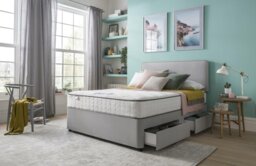 Silentnight Pavia Double Comfort 4 Drawer Divan Bed - Grey - thumbnail 2