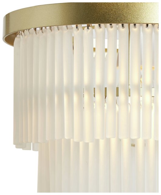BHS Orta Glass Easy Fit 2 Tier Pendant Light - Brass - image 1
