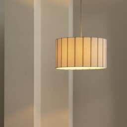 Habitat Stripe Printed Natural Easy Fit Lampshade - 45cm - thumbnail 1