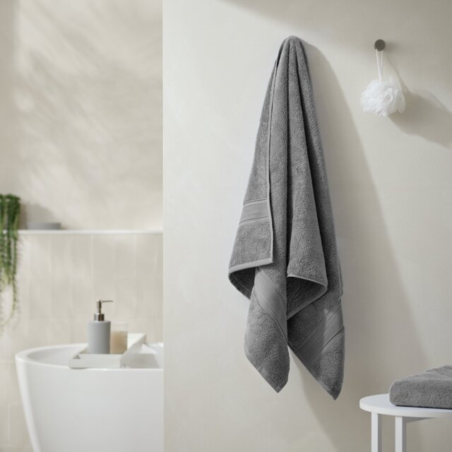 Habitat Supersoft Bath Towel - Slate - image 1