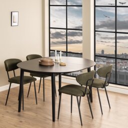 Furniture To Go Montreux Ext 4-6 Seater Dining Table - Black - thumbnail 1