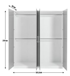 Habitat Munich 4 Door 3 Drawer Wardrobe - Anthracite - thumbnail 2