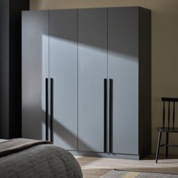 Habitat Munich 4 Door 3 Drawer Wardrobe - Anthracite - thumbnail 1