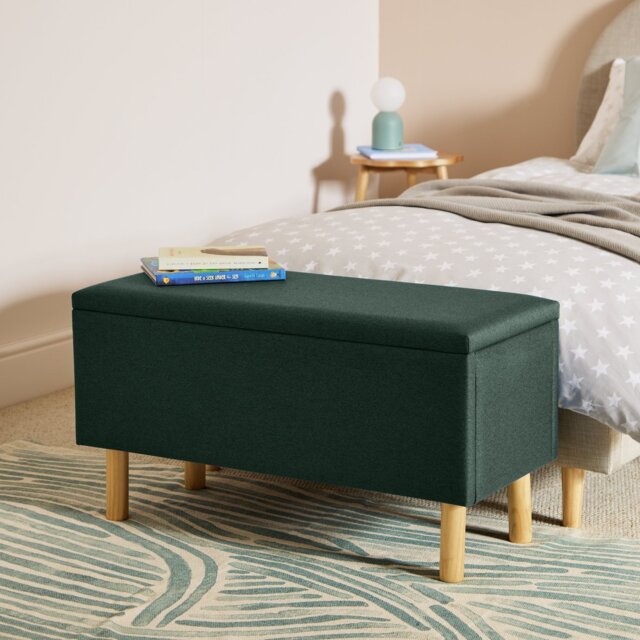 Habitat Olivia Large Ottoman Storage Box - Green - image 1