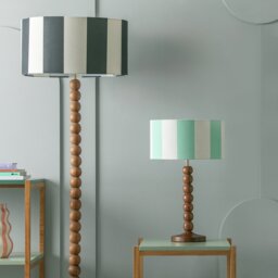 Habitat Bobbin Mango Wood Floor Lamp Base - Walnut - thumbnail 2