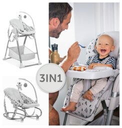 Hauck Sit N Relax 3 in 1 Highchair - Nordic Grey - thumbnail 2