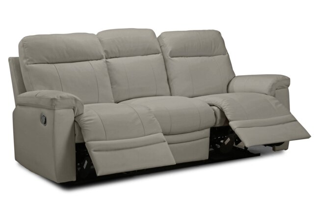 Argos Home New Paolo 3 Seater Manual Recliner Sofa - Grey - image 1
