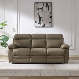 Argos Home New Paolo 3 Seater Manual Recliner Sofa - Grey - thumbnail 2