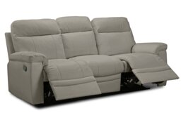 Argos Home New Paolo 3 Seater Manual Recliner Sofa - Grey - thumbnail 1
