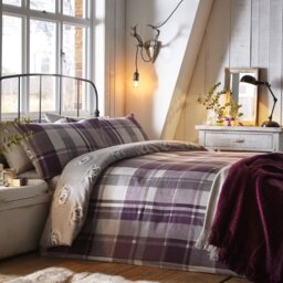 D&D Brushed Cotton Colville Check Bedding Set - Super King - thumbnail 1