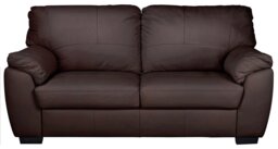 Argos Home Milano Leather 3 Seater Sofa - Chocolate