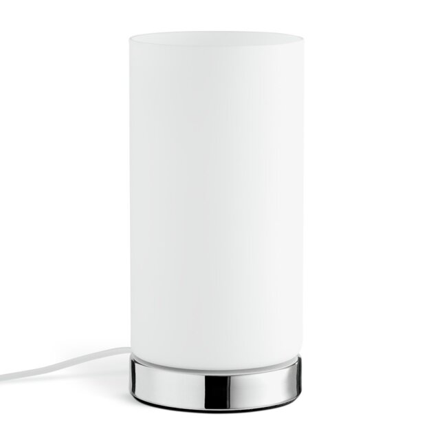 Argos Home Opal Glass Table Lamp - Chrome - image 1