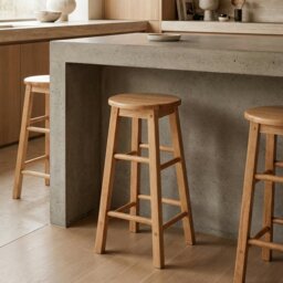 Maison Selby Hevea Wood Tall Bar Stool - Natural