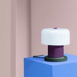 Habitat 60 Portobello Metal Touch Table Lamp - Green & White - thumbnail 2