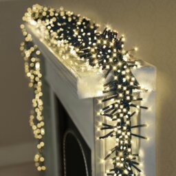 Premier Decorations 5000 White LED Christmas Cluster Lights - thumbnail 1