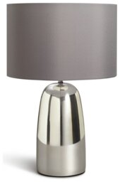Habitat Largo Touch Table Lamp - Grey & Chrome - thumbnail 2