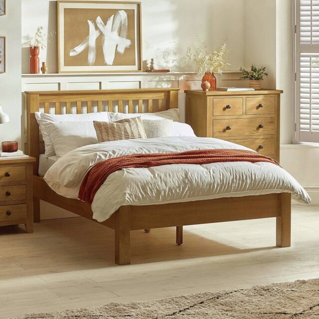 Julian Bowen Amsterdam LFE Kingsize Bedframe - Light Oak - image 1