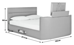 Argos Home Gemini Kingsize TV Bed Frame - Black - thumbnail 2