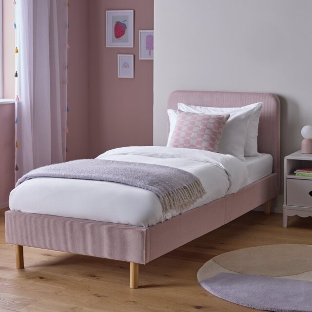 Habitat Kids Arden Single Upholstered Bed Frame - Pink - image 1