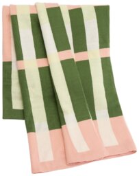 Habitat Knitted Throw - Pink & Green- 125x150cm - thumbnail 2