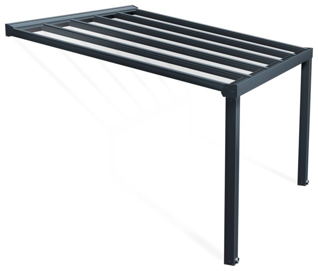 Palram Canopia Stockholm 3.4 x 3.7m Patio Cover - Grey Clear - image 1