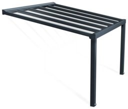 Palram Canopia Stockholm 3.4 x 3.7m Patio Cover - Grey Clear