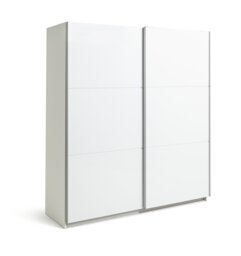 Habitat Holsted 180cm Sliding Wardrobe - White Gloss - thumbnail 1