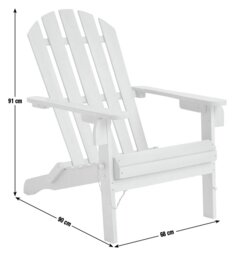 Argos Home Adirondack Wooden Garden Chair - Natural - thumbnail 2