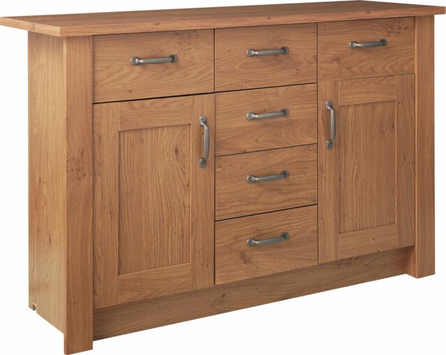 Argos Home Ohio 2 Door 6 Drawer Sideboard - Natural - image 1