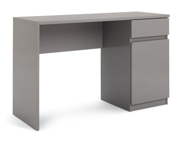 Argos Home Jenson 1 Drawer Office Desk - Grey Gloss - image 1