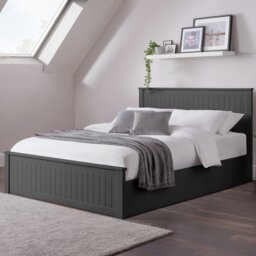 Julian Bowen Maine Kingsize End Lift Ottoman Bed- Anthracite - thumbnail 1