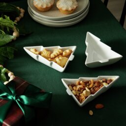 Habitat Trees 3 Piece Porcelain Nibble Bowls - White - thumbnail 2