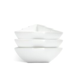 Habitat Trees 3 Piece Porcelain Nibble Bowls - White - thumbnail 1