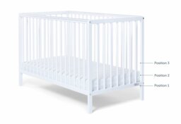 Baby Elegance Kim Cot - White - thumbnail 2