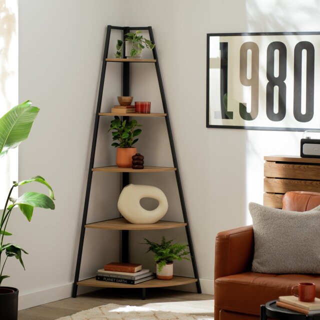 Argos Home Loft Living Medium Corner Shelving Unit - Oak - image 1