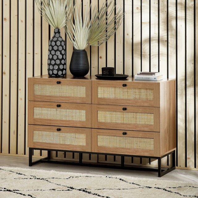 Julian Bowen Padstow 6 Drawer Chest - Oak - image 1