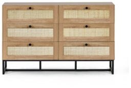 Julian Bowen Padstow 6 Drawer Chest - Oak - thumbnail 2