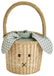 Argos  Home Wicker And Fabric Bunny Basket Decoration - thumbnail 2
