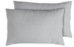 Habitat Egyptian Cotton Standard Pillowcase Pair - Grey - thumbnail 2