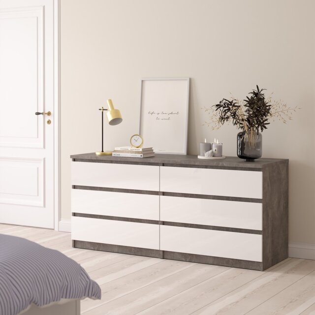 Furniture To Go Naia 6 Drawers Chest - Grey - image 1